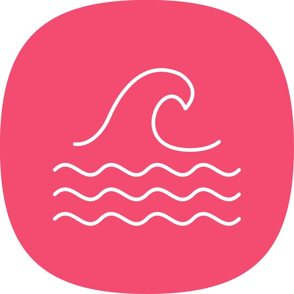 Wave Line Curve Icon vector