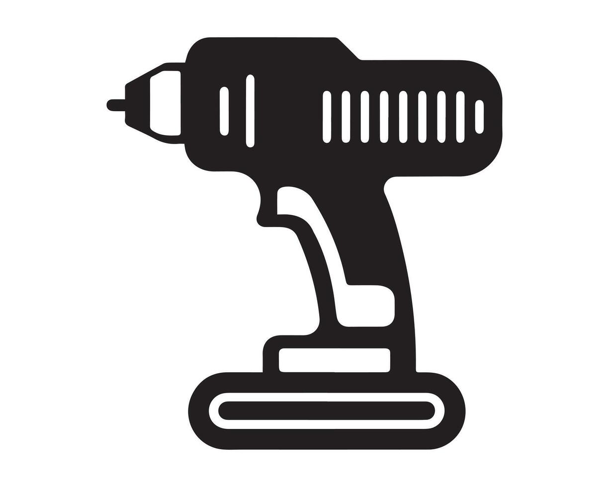 drill silhouette icon graphic logo design vector