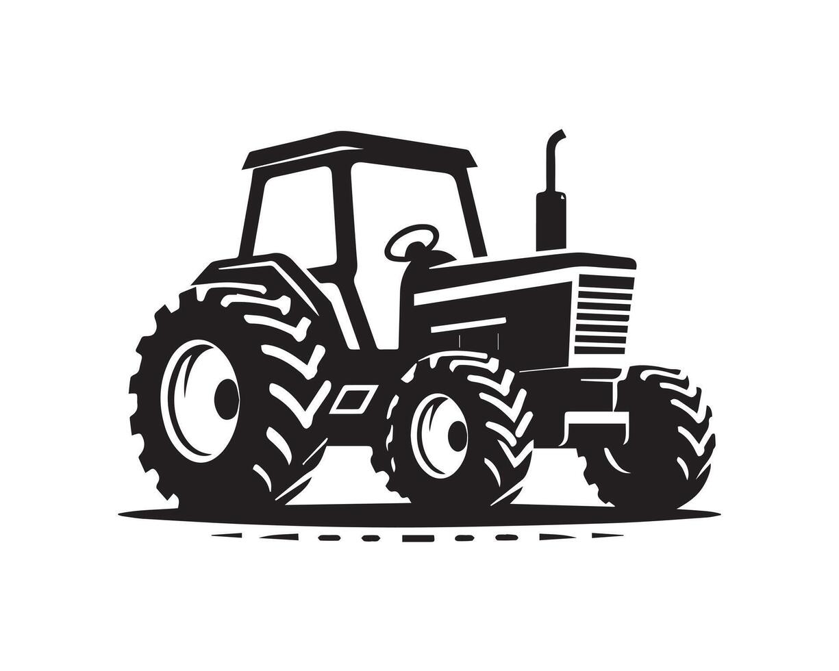 tractor silueta icono gráfico logo diseño vector