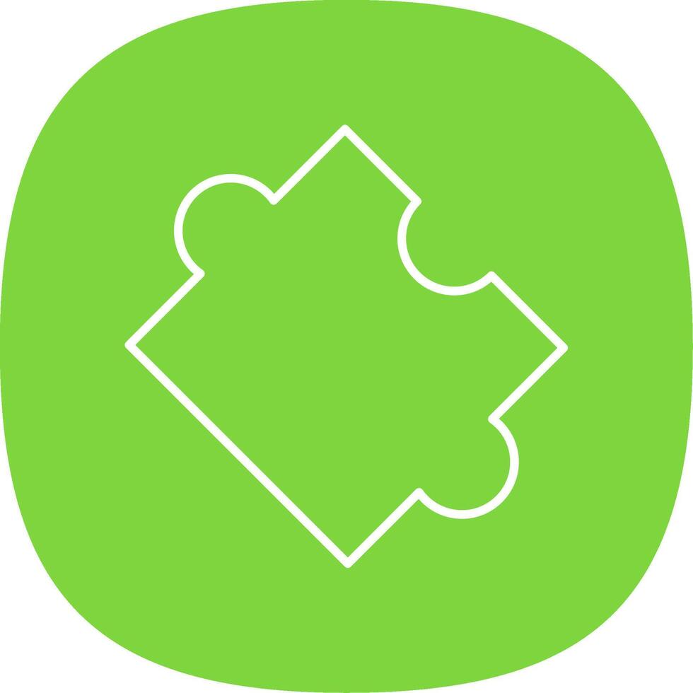 Puzzle Line Curve Icon vector
