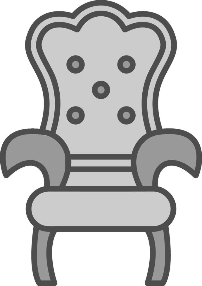 Throne Fillay Icon vector