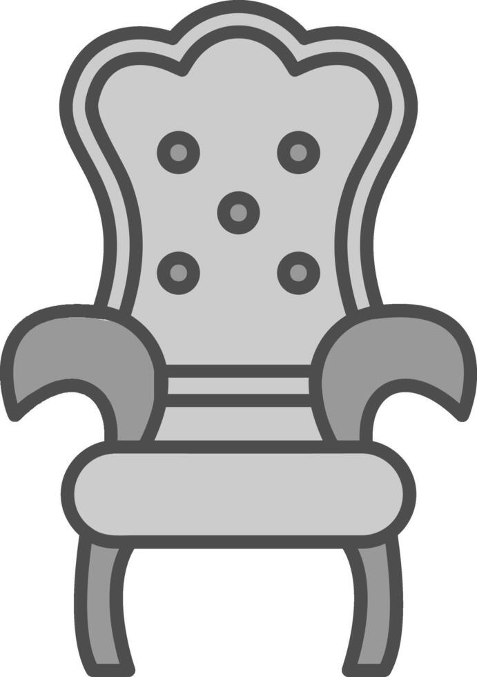 Throne Fillay Icon vector