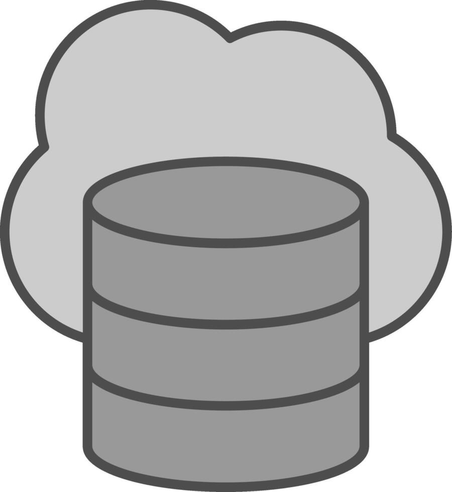 nube almacenamiento relleno icono vector