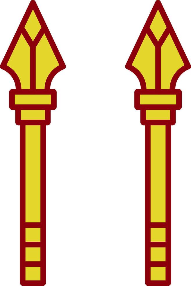 Spear Line Two Color Icon vector