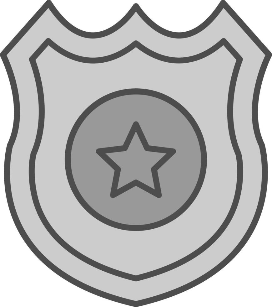 Police Badge Fillay Icon vector