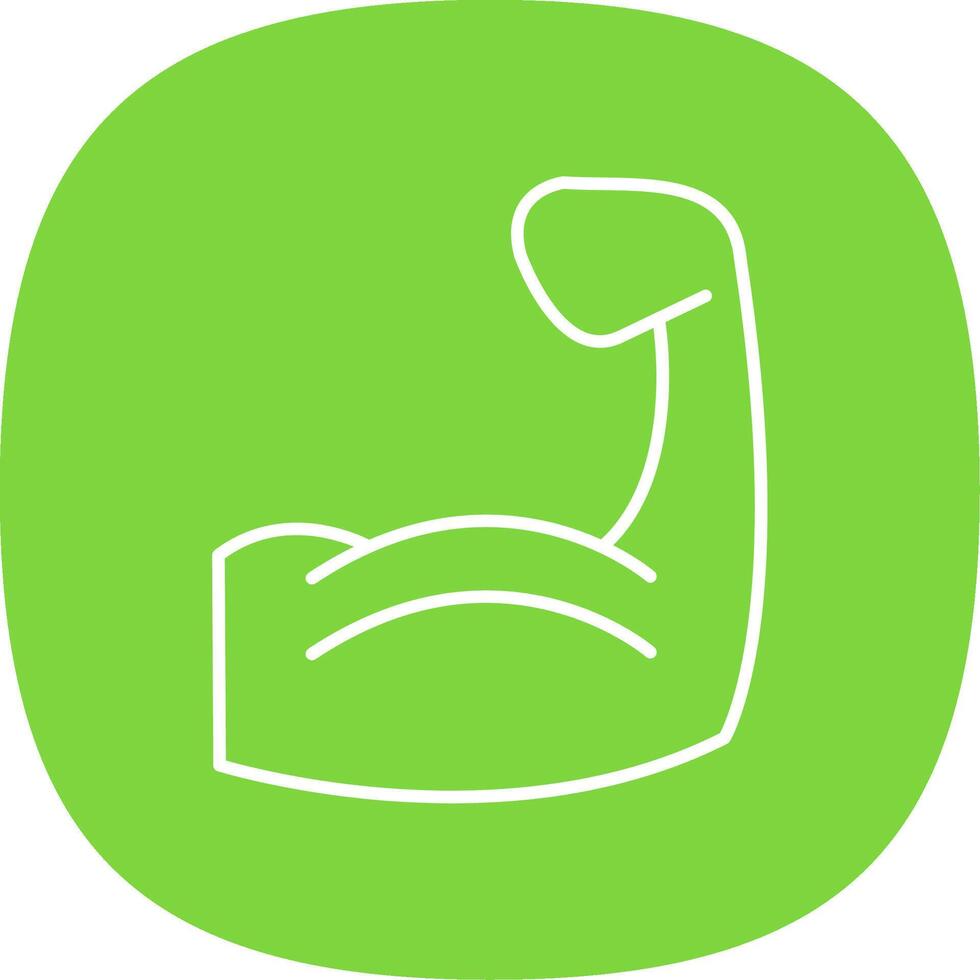 Muscle Line Curve Icon vector