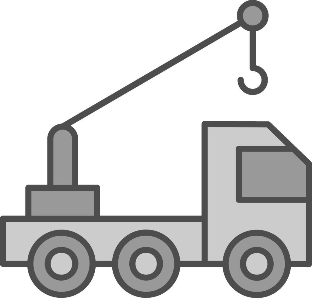 grua relleno icono vector