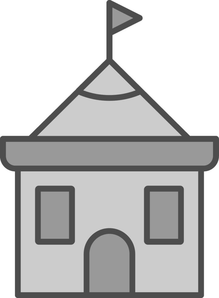 templo relleno icono vector