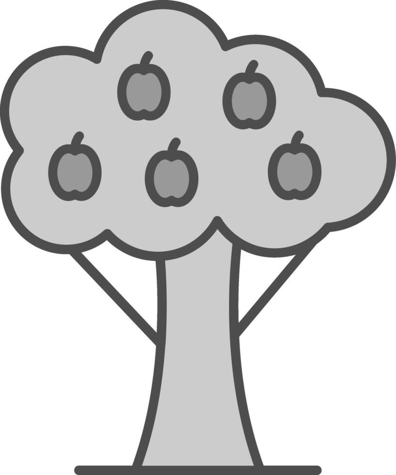 Fruit Tree Fillay Icon vector