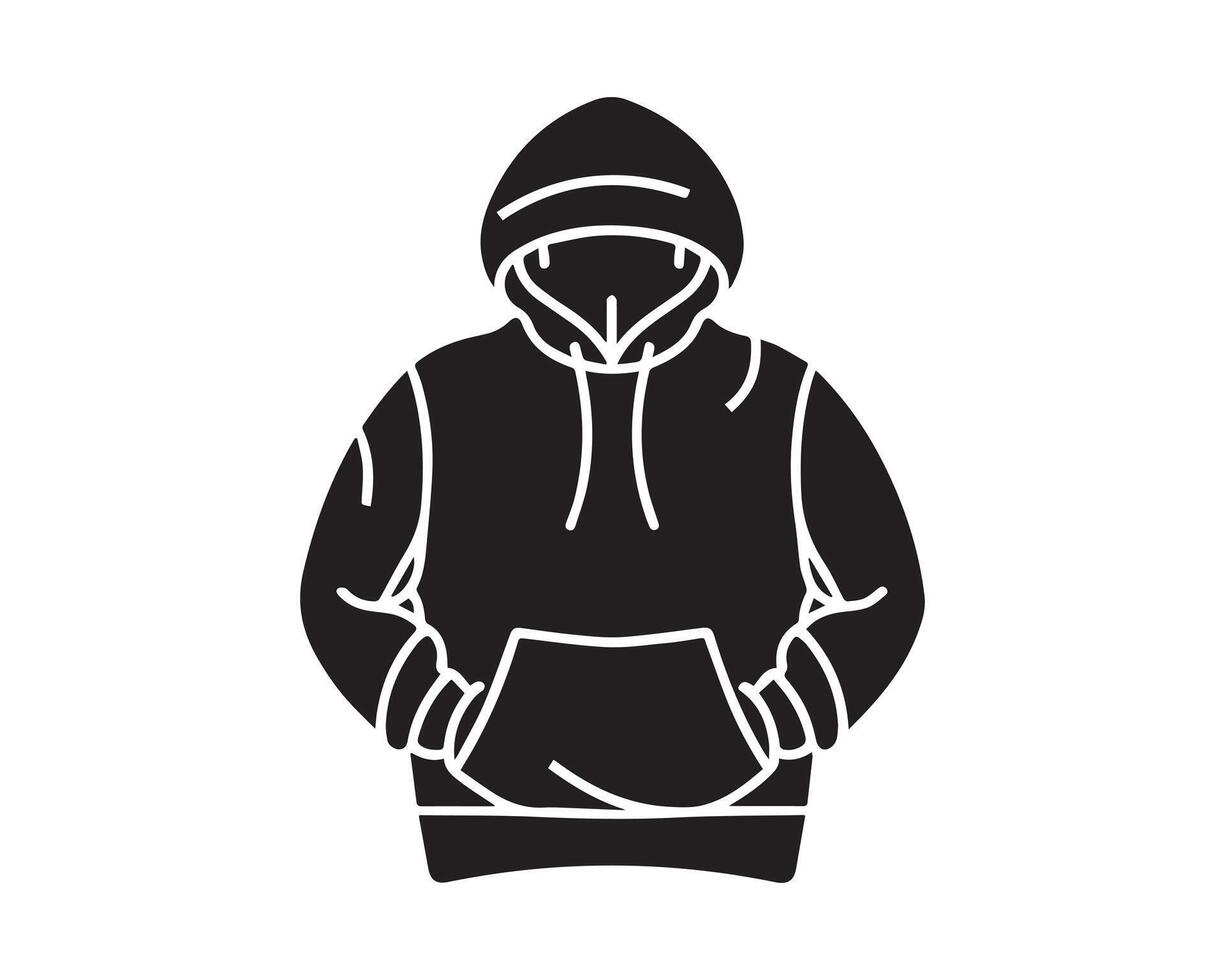 hoodie silhouette icon graphic logo design 42788998 Vector Art at Vecteezy