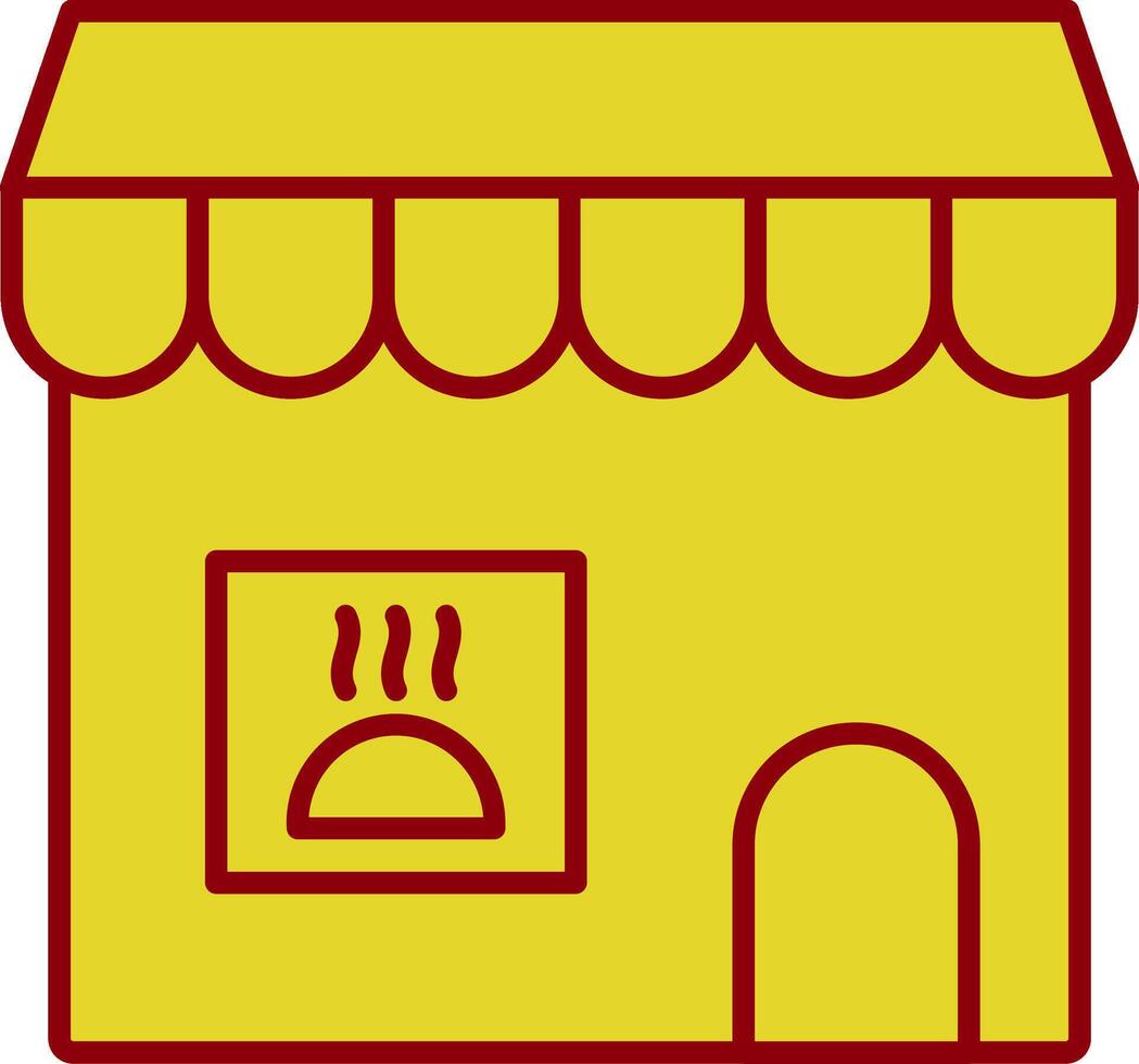 Grocery Store Line Two Color Icon vector