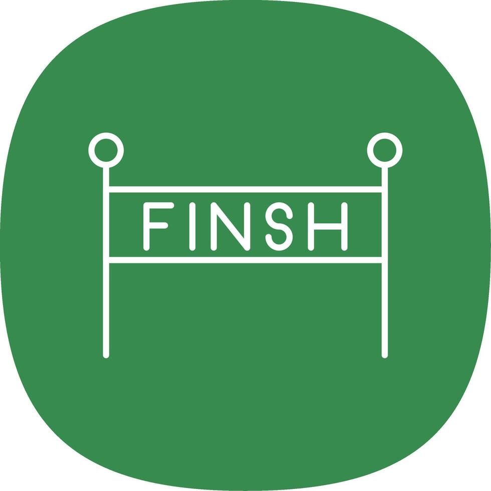 Finish Line Line Curve Icon vector