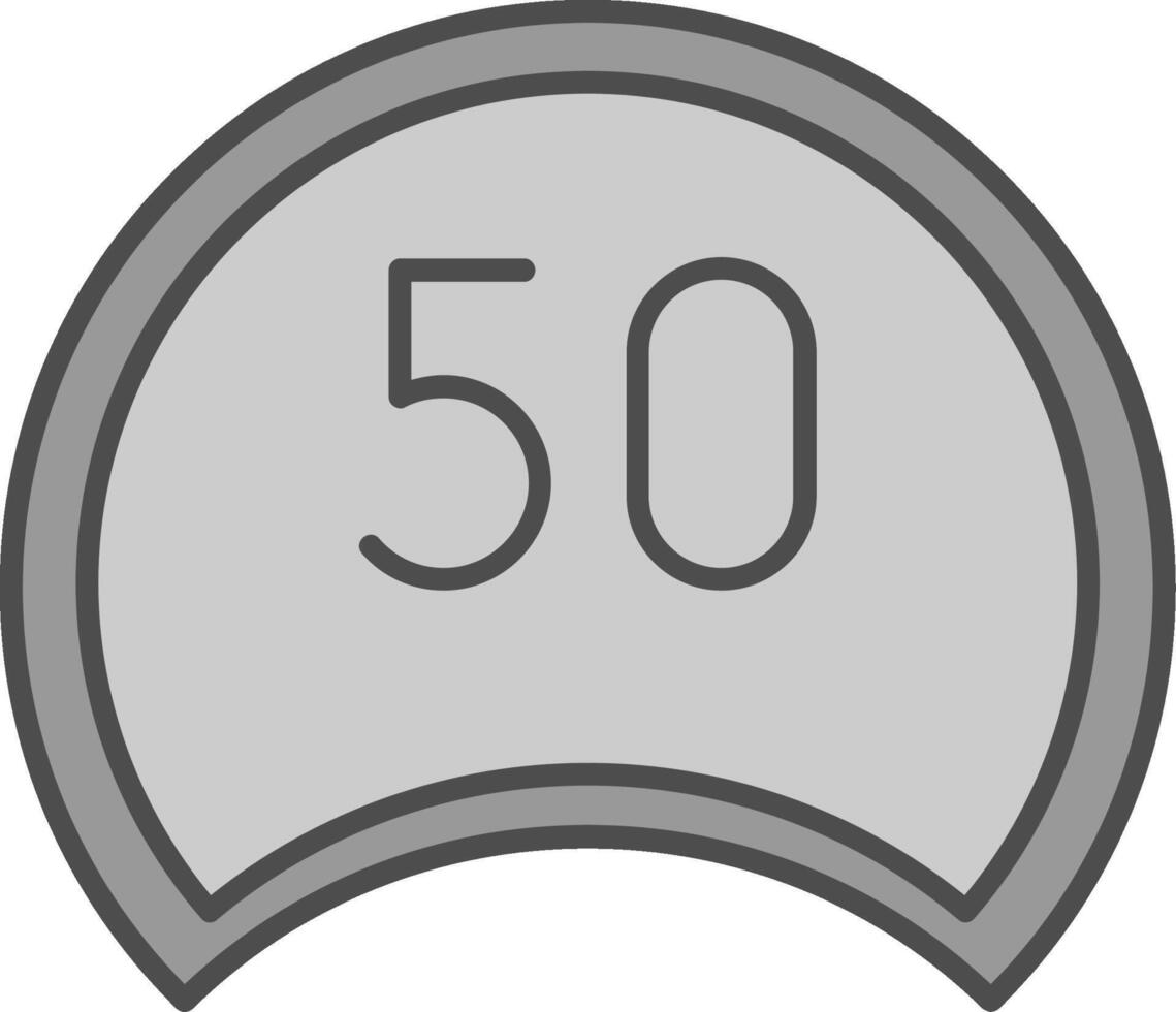 Speed Limit Fillay Icon vector
