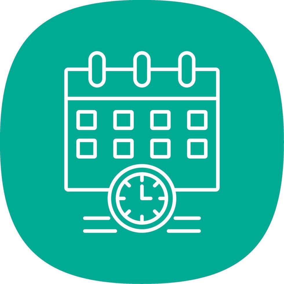 Schedule Line Curve Icon vector