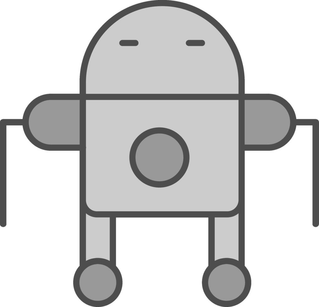 Robot Fillay Icon vector