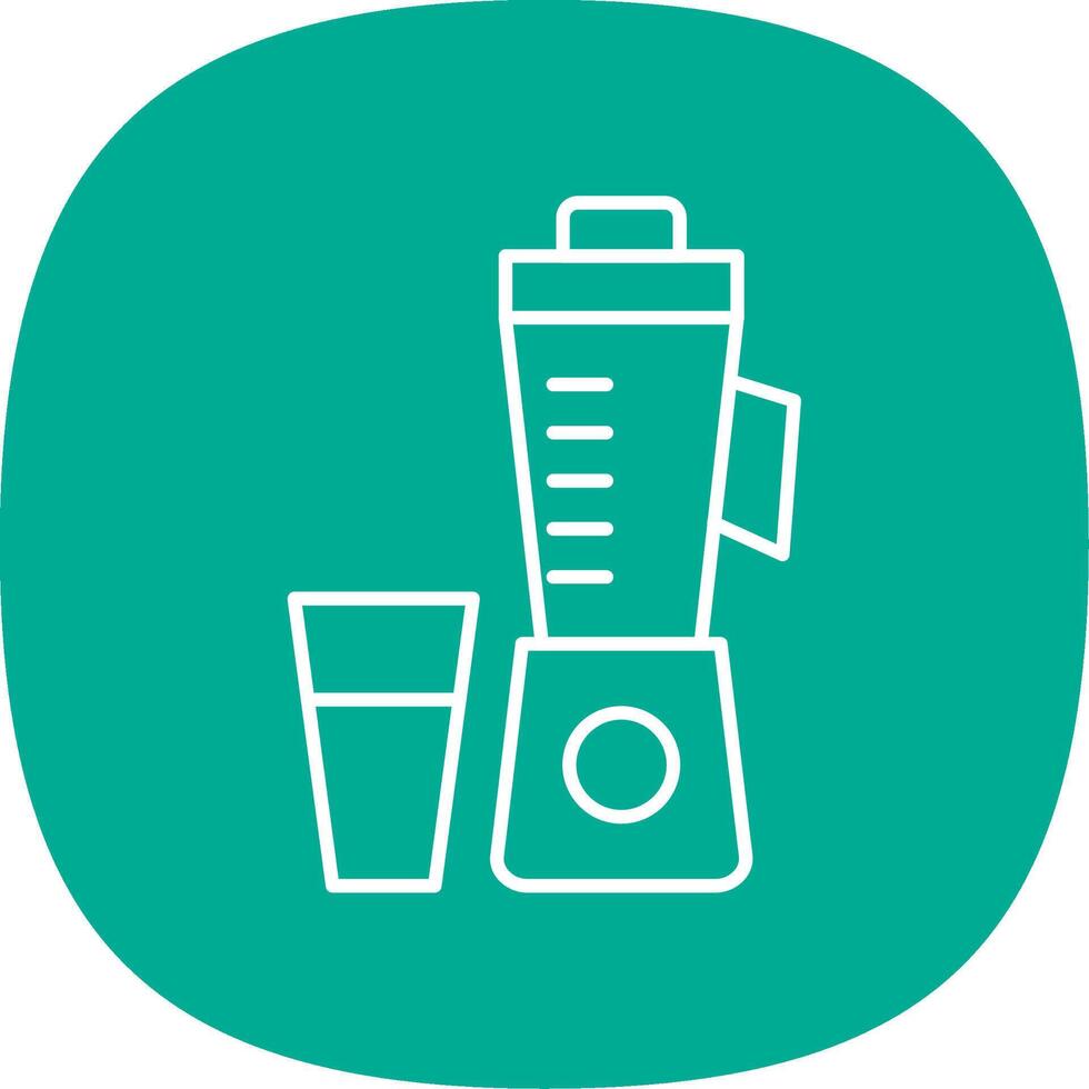 Juicer Line Curve Icon vector