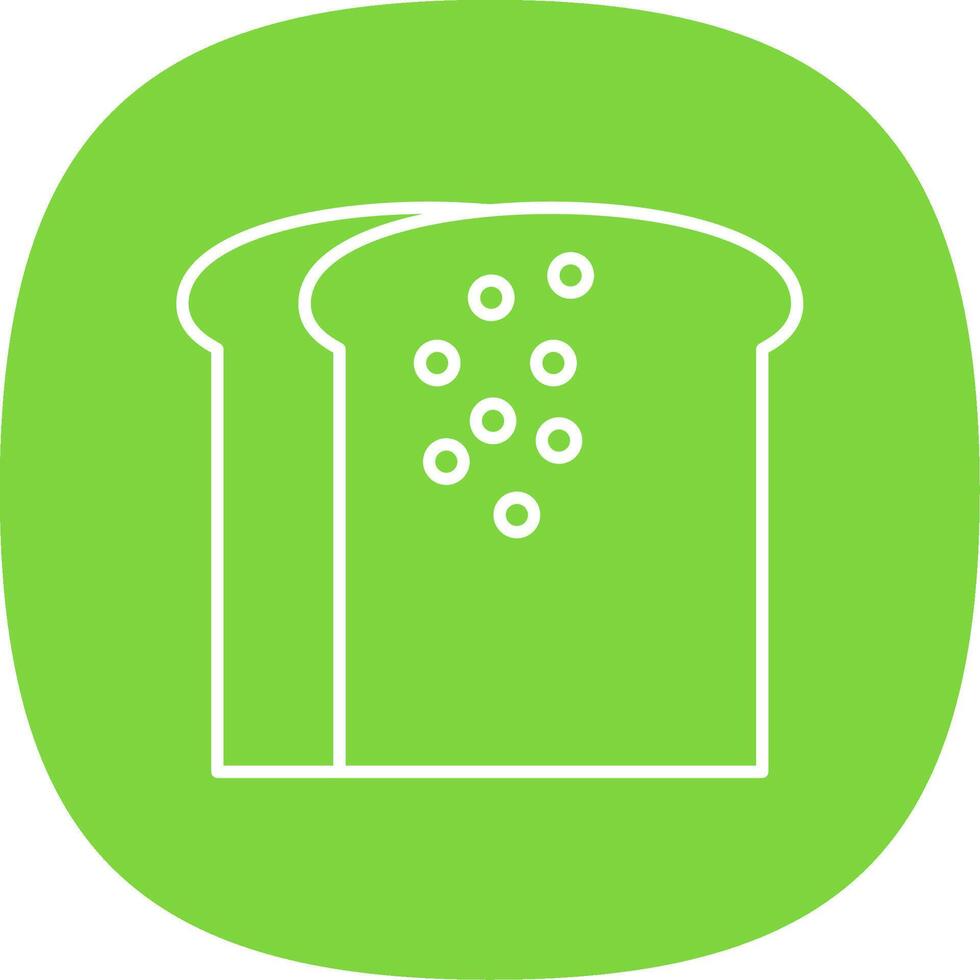 Toast Line Curve Icon vector