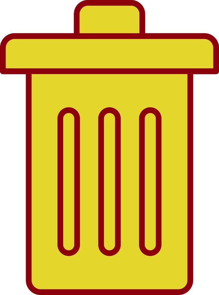 Trash Line Two Color Icon vector