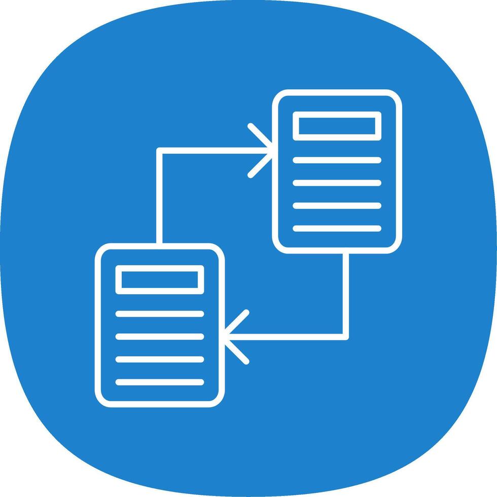 File Sharing Line Curve Icon vector