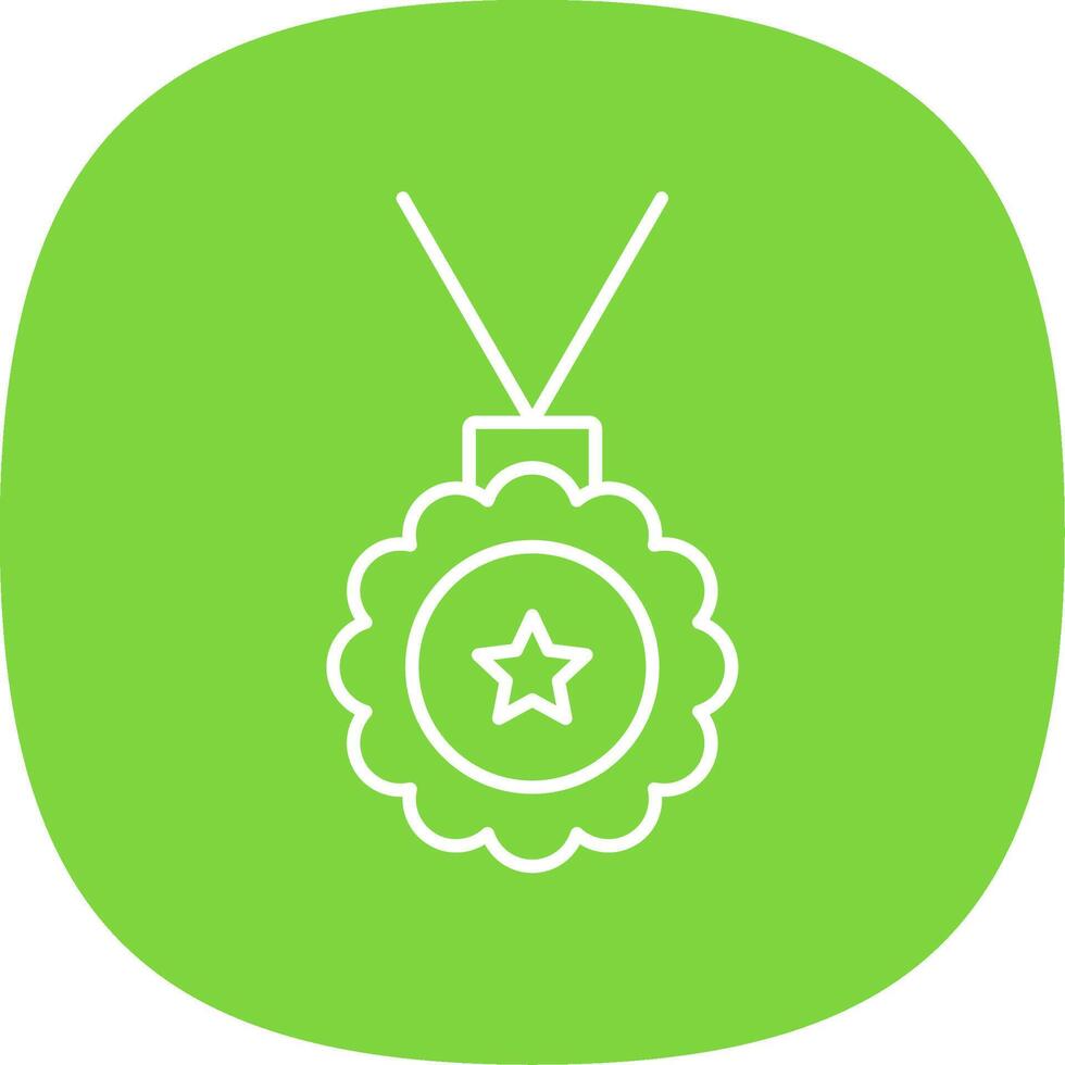 Medallion Line Curve Icon vector