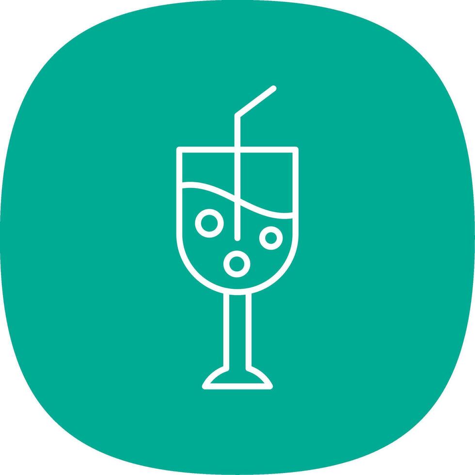 Goblet Line Curve Icon vector