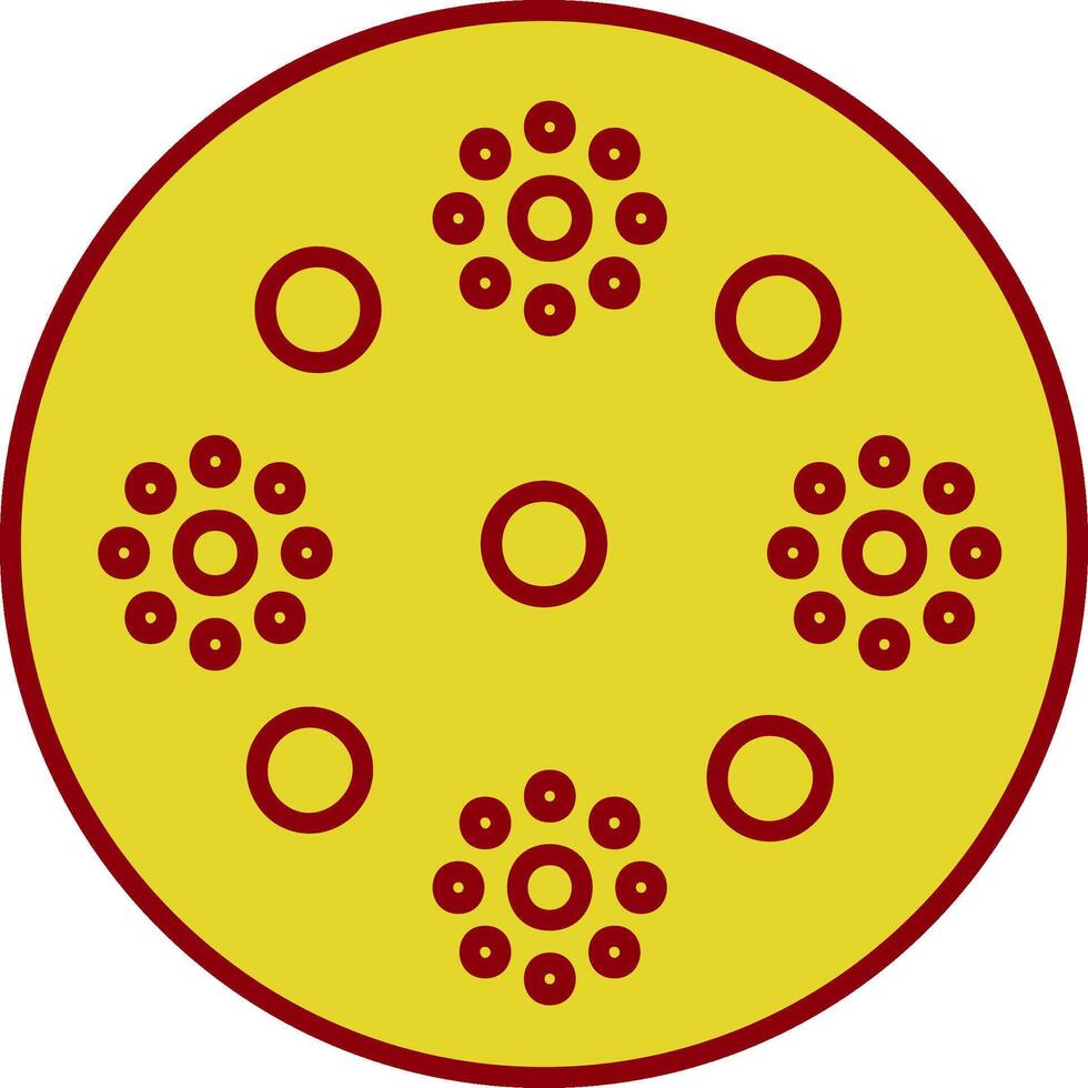 Skin Disease Line Two Color Icon vector