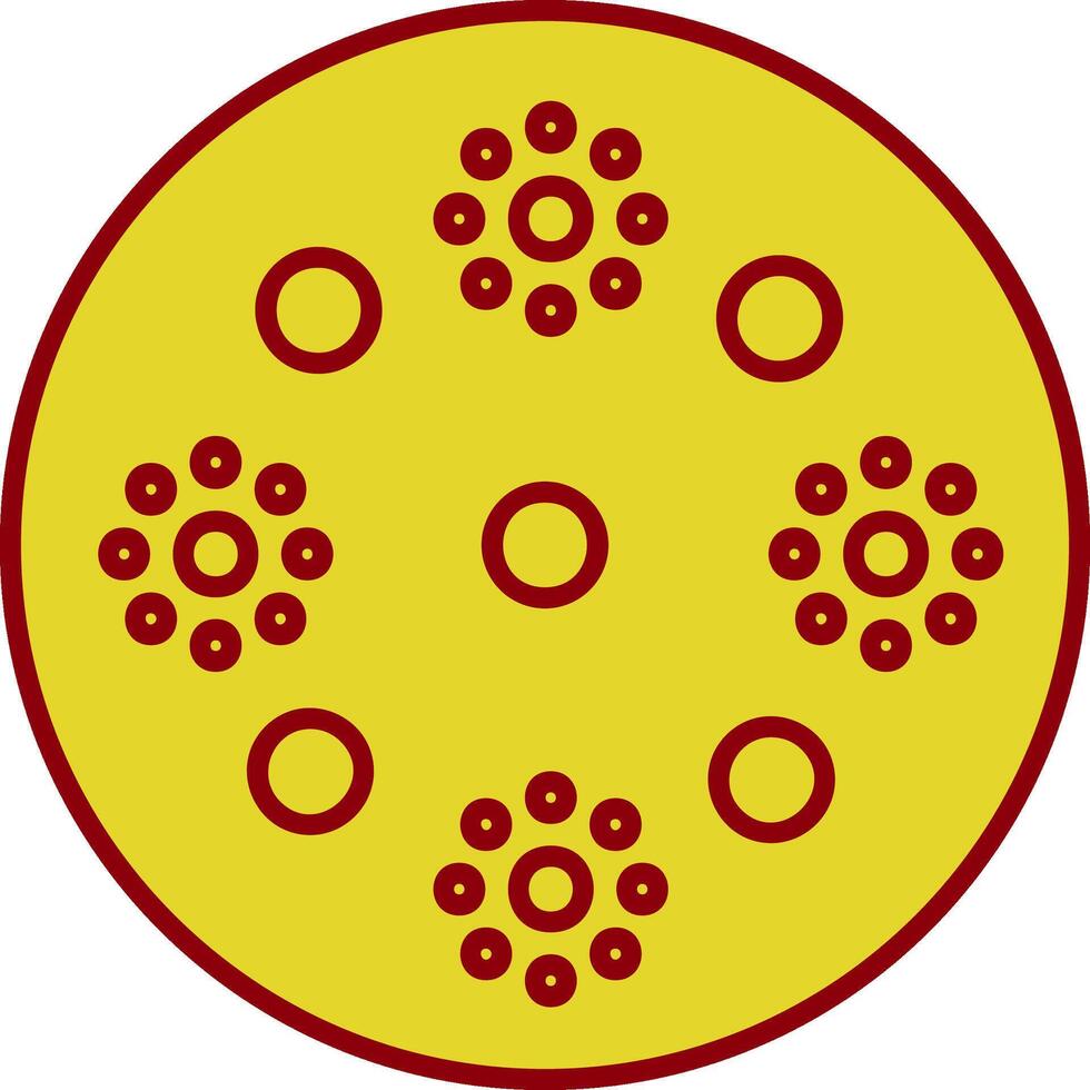 Skin Disease Line Two Color Icon vector