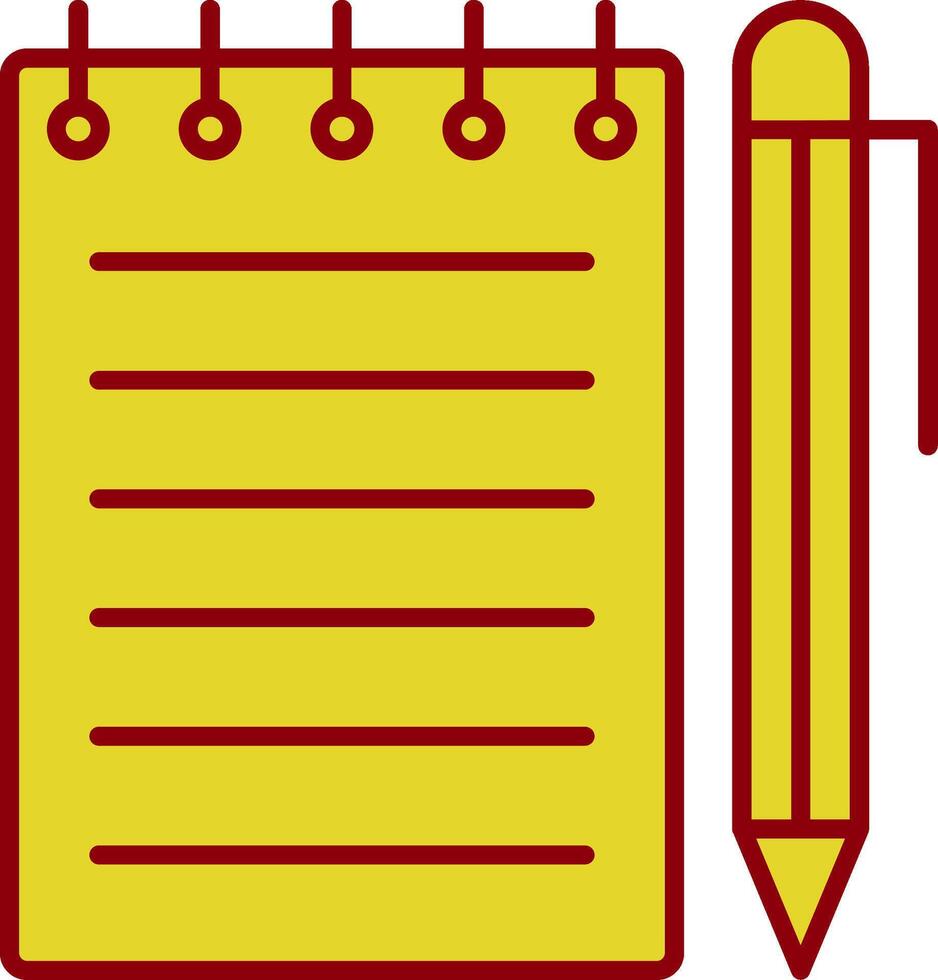 Notebook Line Two Color Icon vector