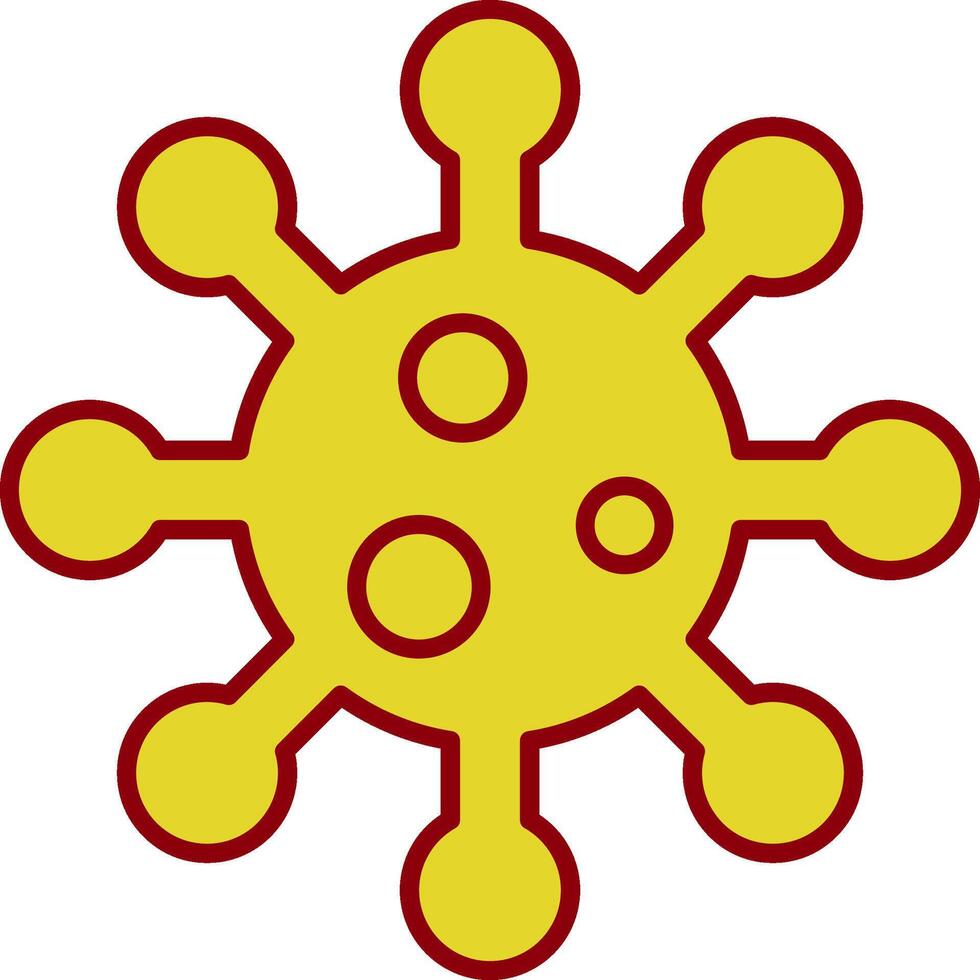 Bacteria Line Two Color Icon vector