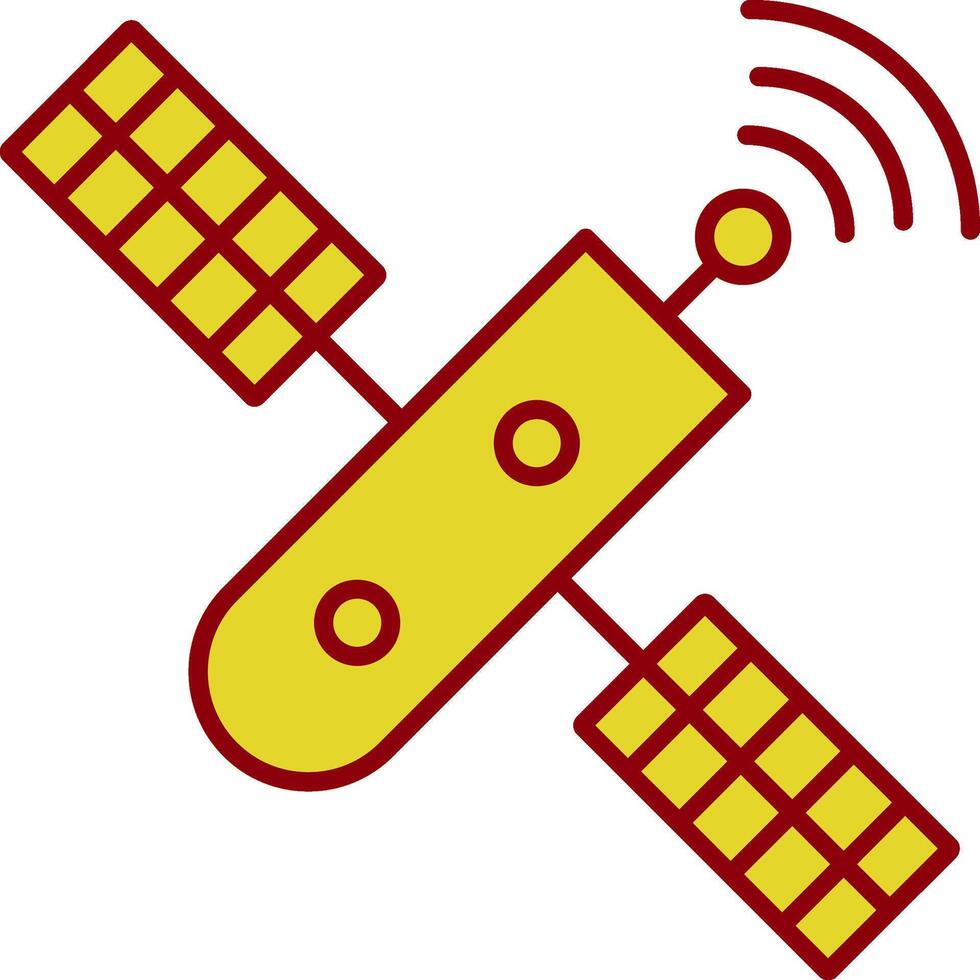 Satellite Line Circle Icon vector