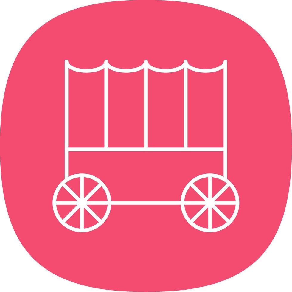 Carriage Line Curve Icon vector