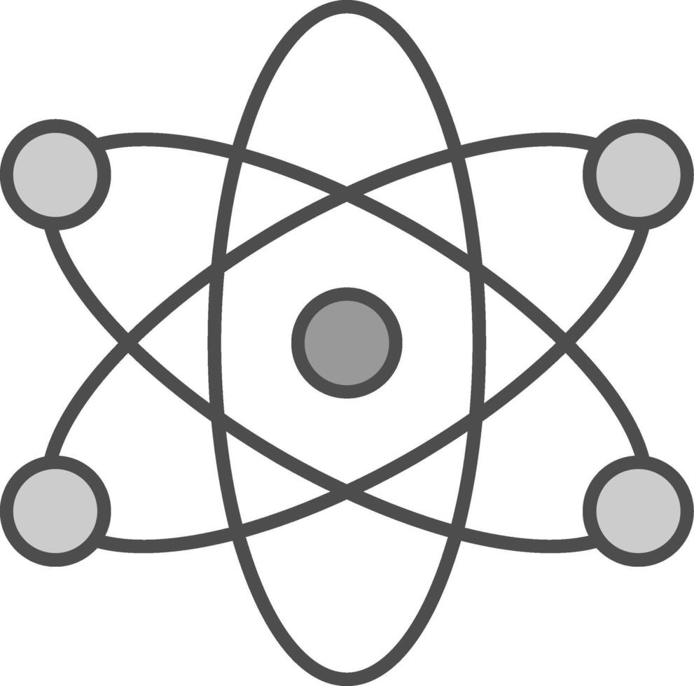 Atom Fillay Icon vector