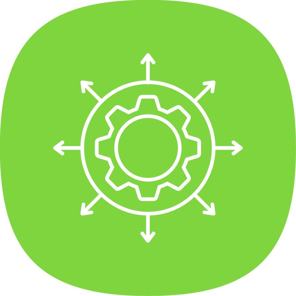 Expansion Line Curve Icon vector