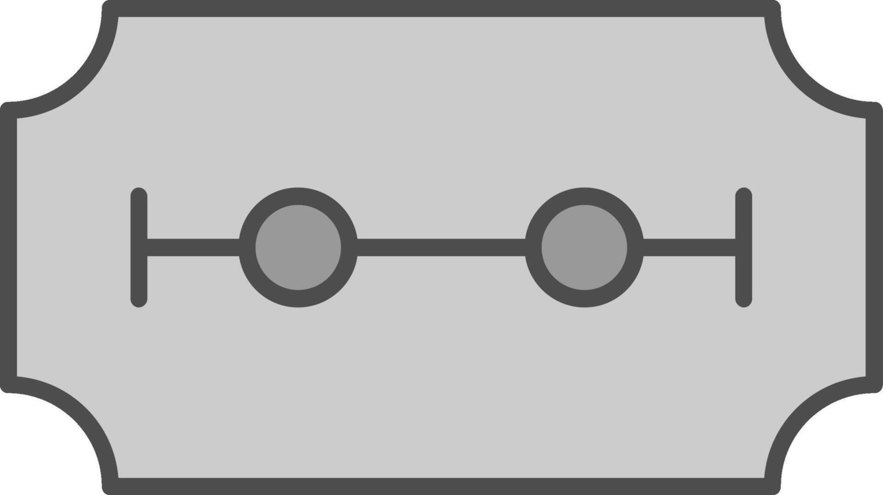 Razor Blade Fillay Icon vector