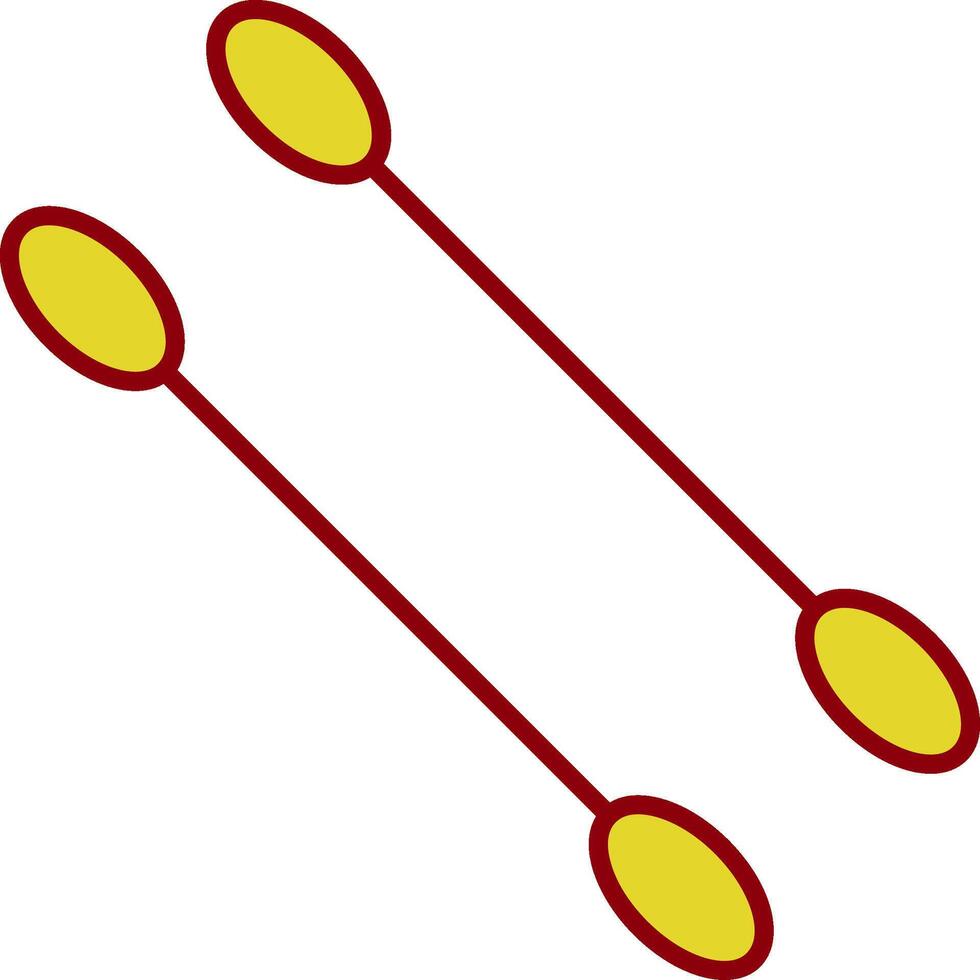 Cotton Swabs Line Two Color Icon vector