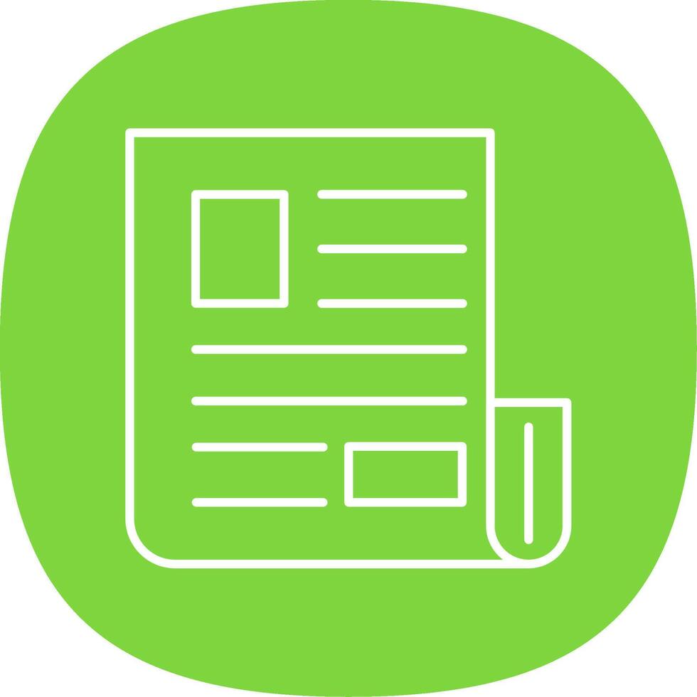 Article Line Curve Icon vector