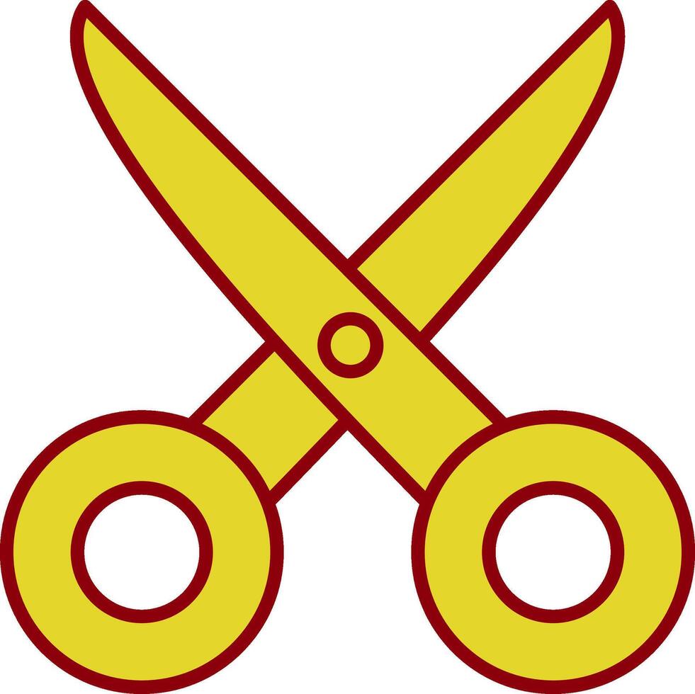 Scissors Line Two Color Icon vector