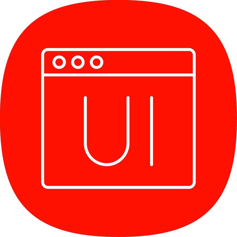Ui Line Curve Icon vector