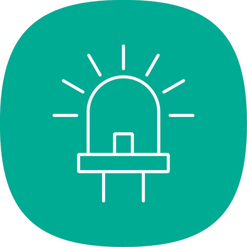 Led Line Curve Icon vector