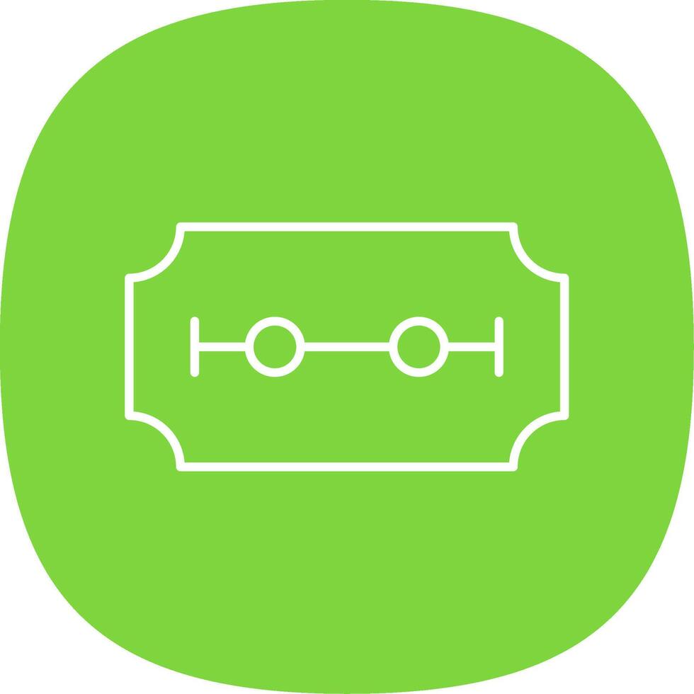 Razor Blade Line Curve Icon vector