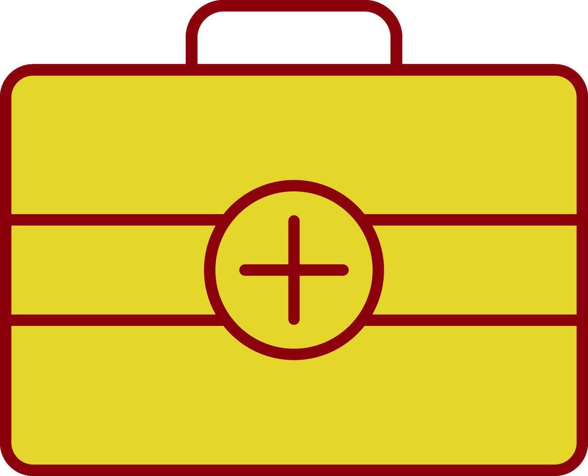 First Aid kit Line Two Color Icon vector