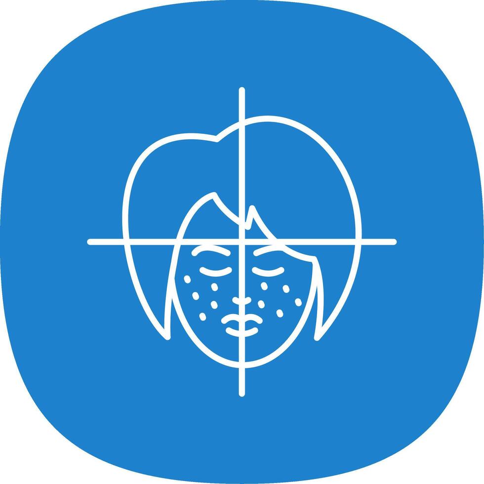 Face Treatment Line Curve Icon vector