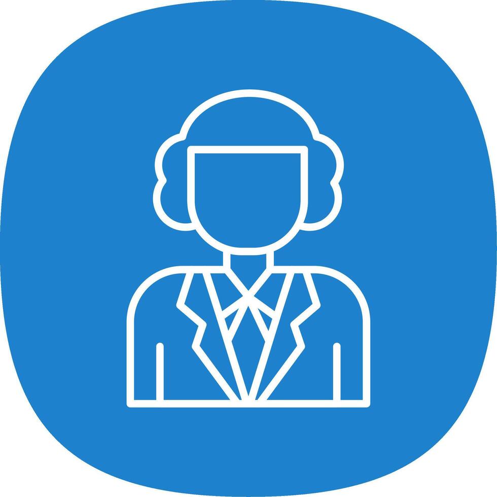 Judge Line Curve Icon vector