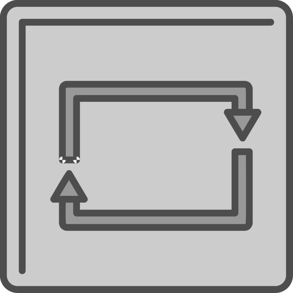 Rectangular Arrow Fillay Icon vector