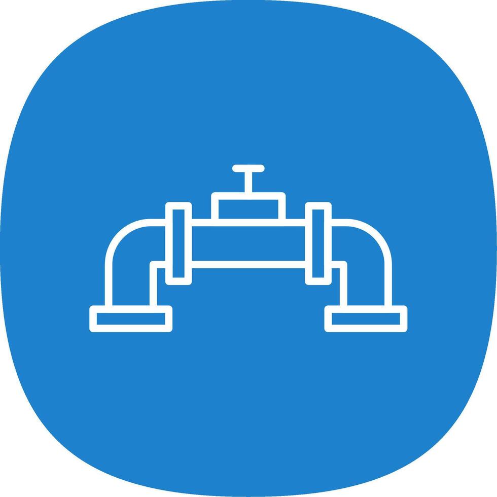 Pipe Line Curve Icon vector