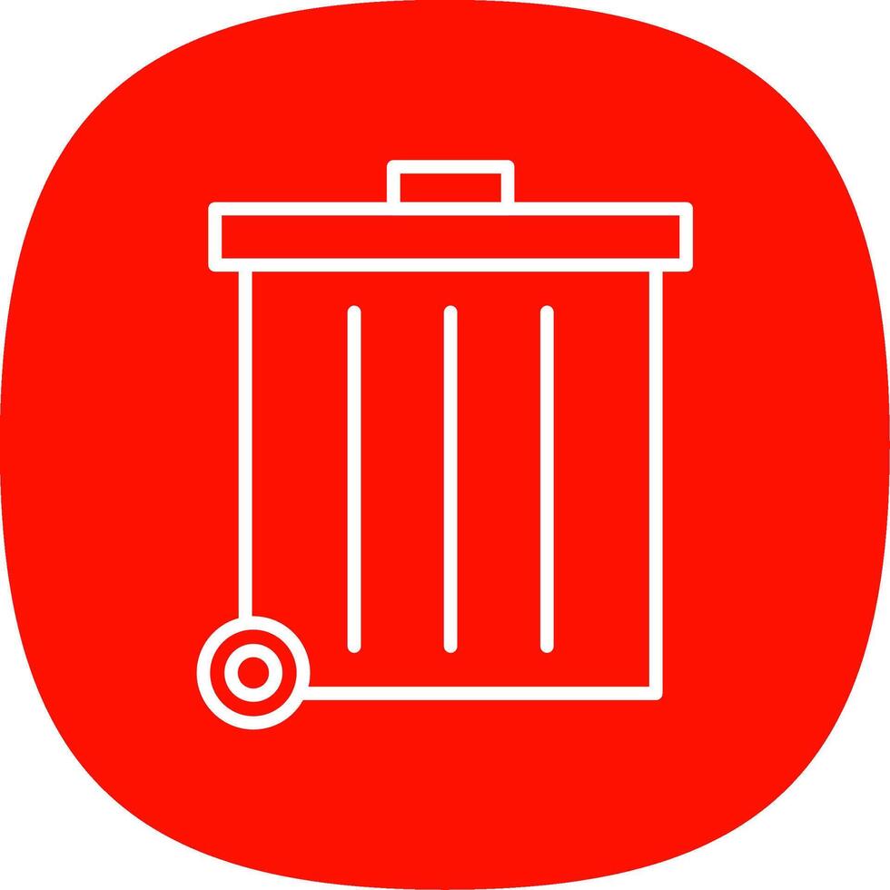 Refuse Line Curve Icon vector
