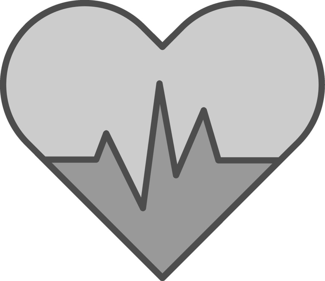 Heart Beat Fillay Icon vector