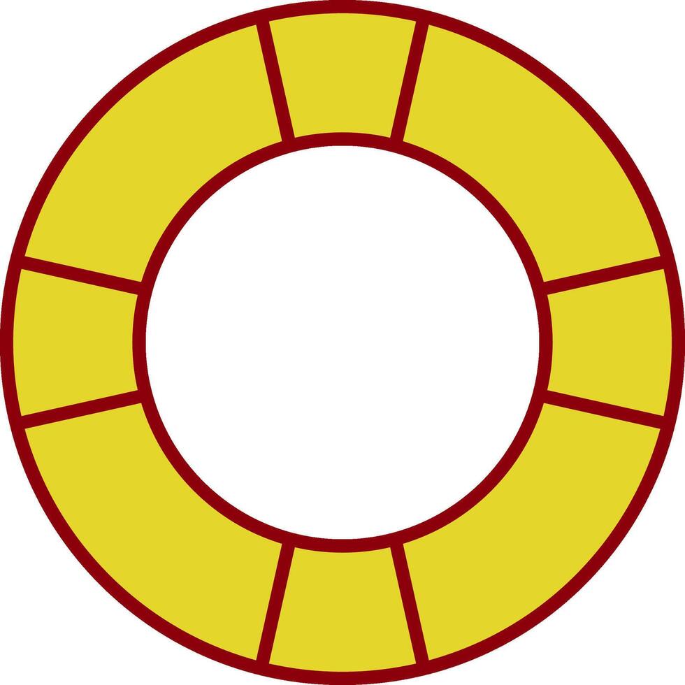 Life Saver Line Two Color Icon vector