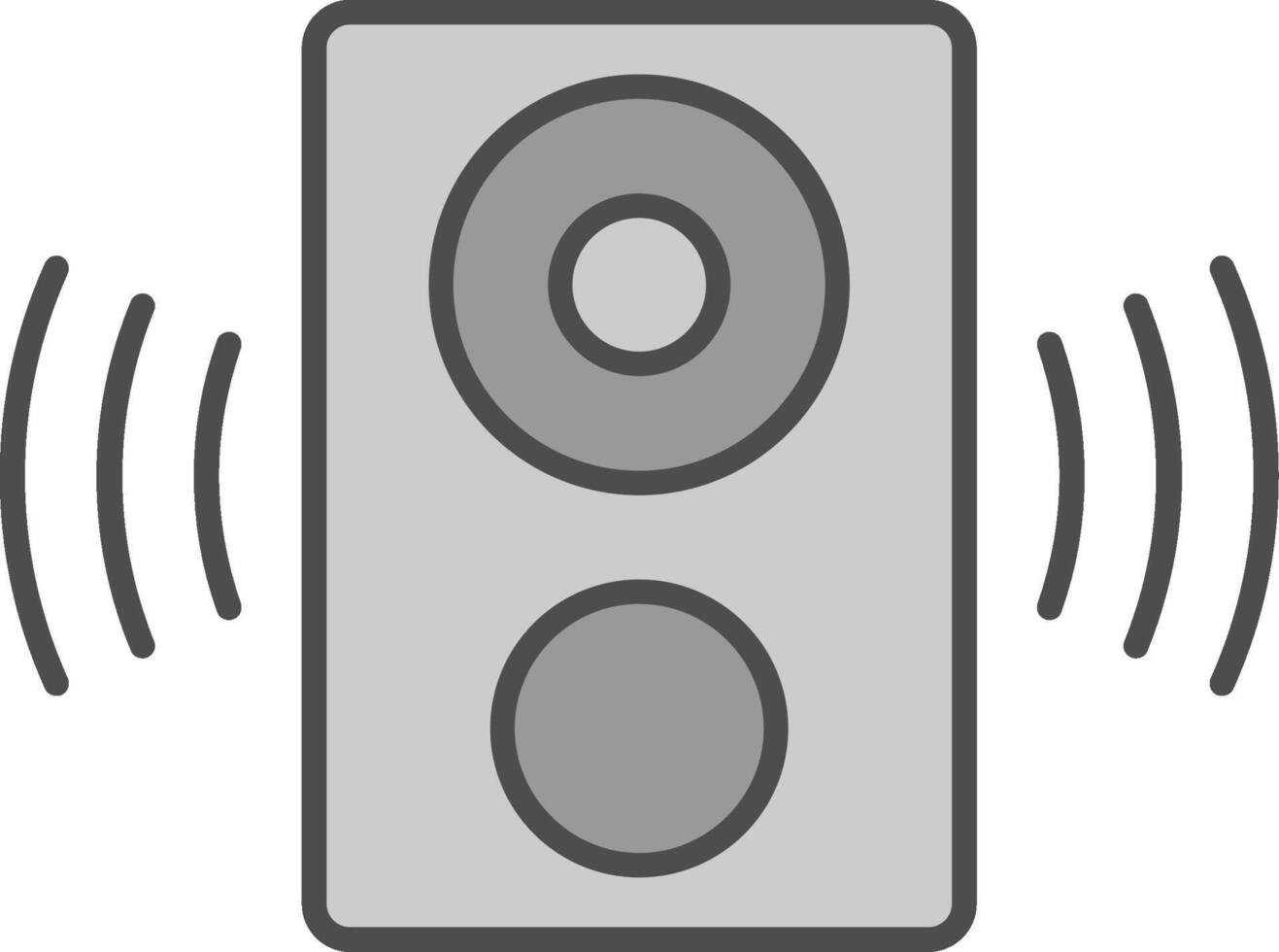 altavoz relleno icono vector