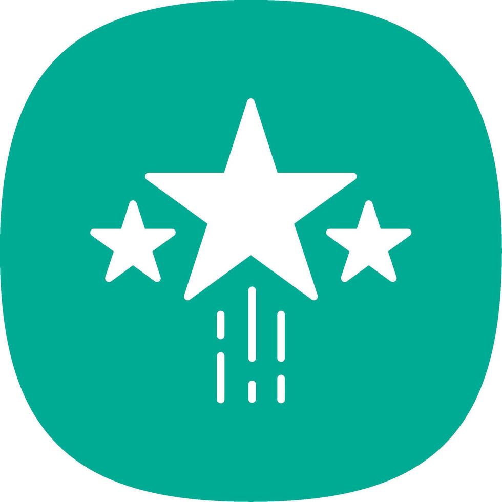 Star Line Two Color Icon vector